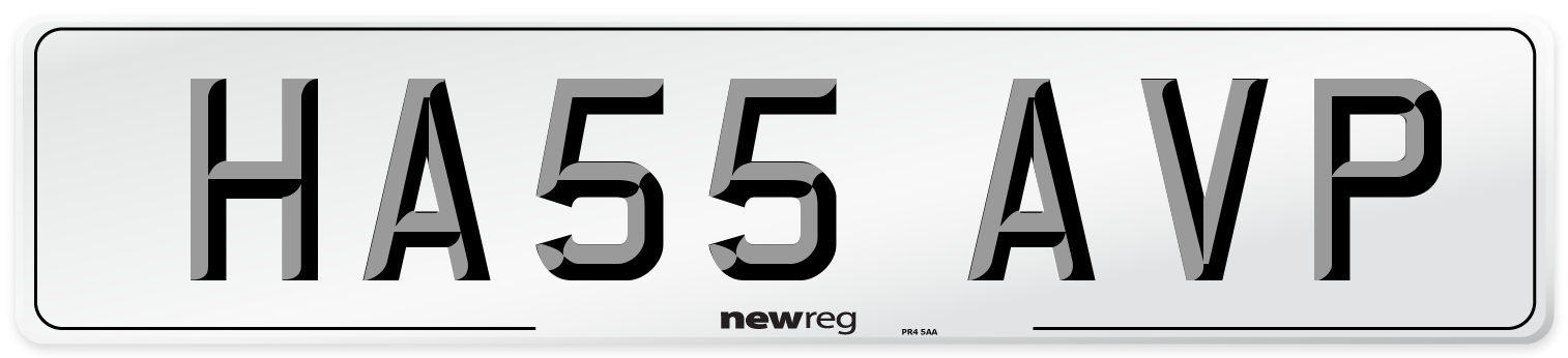HA55 AVP Number Plate from New Reg